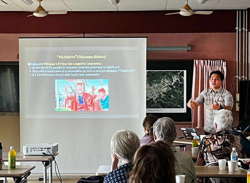 Takahiro Oshiro (TACO), a leading researcher of Okinawan wellness and longevity